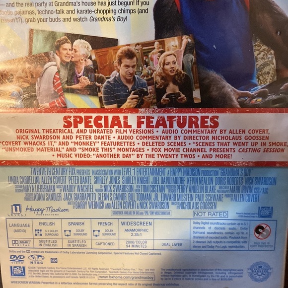 2 DVD movies Adam Sandler in Big Daddy & Happy Madison Production Grandma’s Boy - Picture 10 of 11